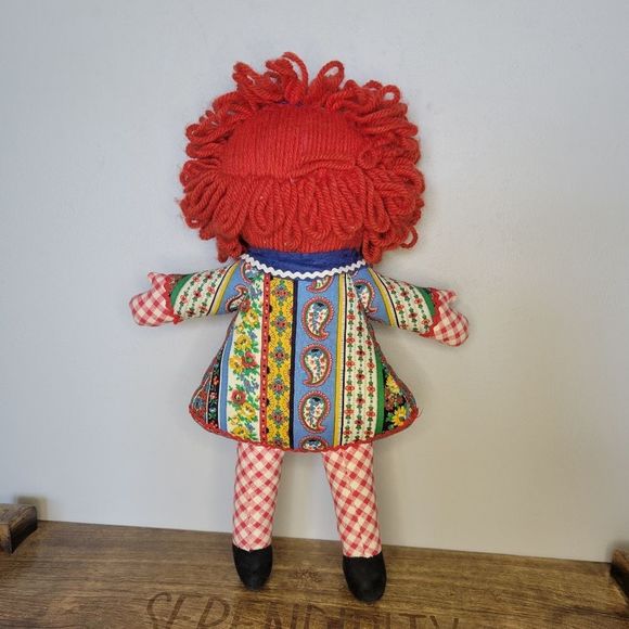 1920s Raggedy Anne Antique Handmade Doll Plush - Picture 10 of 13